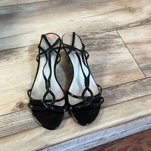 Y2K Predictions strip Slingback Kitten Heels women’s size 7 color black